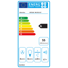 54 cm pločio į spintelę pilnai įmontuojamas gartraukis Electrolux LFG716X