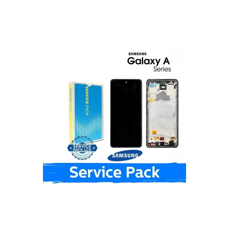 Ekranas skirtas Samsung A725 A72 su rėmeliu / Awesome Violet / (Service Pack) +INCLUDING BATTERY