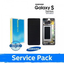 Screen for Samsung G975 S10 Plus with frame / Cardinal Red / (Service Pack)