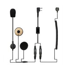 Microphone and headphones for open face helmet C41933