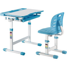 Manual-Lifting Height Adjustable Kids Desk and Full-Backrest Chair Set