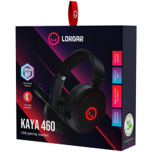 LORGAR Kaya 460, USB Gaming headset with microphone, CM108B, RGB backlight, Plug&Play, USB-A connection cable 2m, fabric