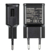 Samsung EP-TA200EBE USB-A 15W wall charger with EP-DR140ABE USB-A - USB-C cable (OOB Bulk - replacement packaging) - bla