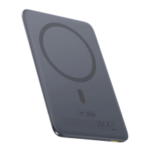 „Baseus PicoGo AM41“ 5000mAh 20W itin plonas, su „MagSafe“ suderinamas išorinis akumuliatorius su juodu „Baseus Simple U