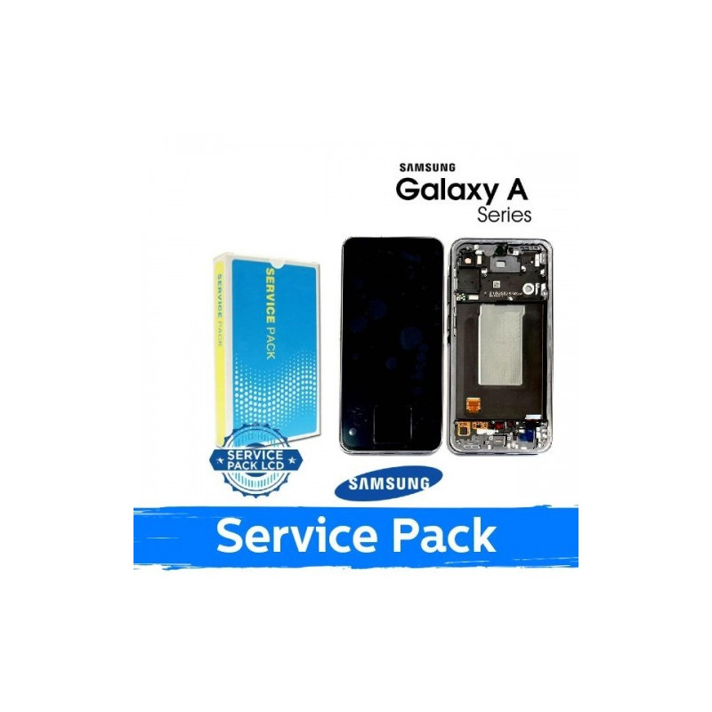 Screen for Samsung A566 A56 5G with frame / Graphite / (Service Pack)