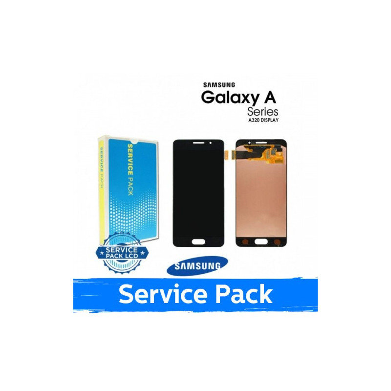 Screen for Samsung A320 2017 A3 black (Service Pack)