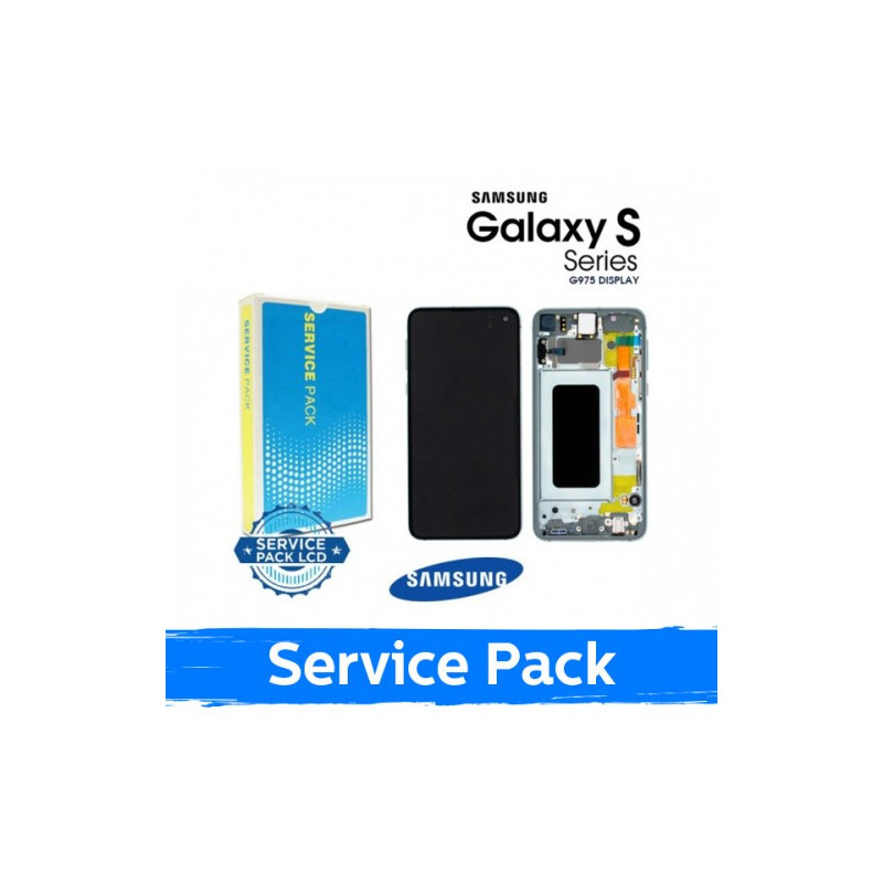 Screen for Samsung G975 S10 Plus with frame / Prism Green / (Service Pack)