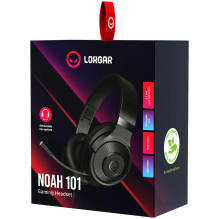 LORGAR Noah 101, Gaming headset with microphone, 3.5mm jack connection, cable length 2m, foldable design, PU leather ear