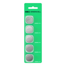 Greencell Blister 5x lithium battery CR2016 3V 80mAh for key fobs, watches, remotes, scales