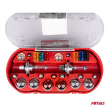 Atsarginių lempučių ir saugiklių rinkinys, 30 vnt. H7 + H7 AMIO-03959