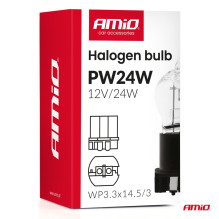 Halogeninė lemputė PW24W WP3.3x14.5-3 24W 12V AMIO-04409