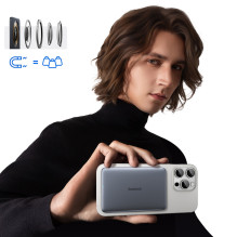 „Baseus PicoGo AM41“ 5000mAh 20W itin plonas, su „MagSafe“ suderinamas išorinis akumuliatorius su juodu „Baseus Simple U