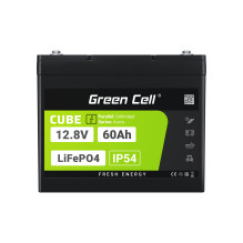 Green Cell CUBE LiFePO4 60Ah 12.8V 768Wh Lithium Iron Phosphate Battery for Electric Motors, Camper, Lifts