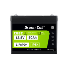 Green Cell CUBE LiFePO4 50Ah 12.8V 640Wh Lithium Iron Phosphate Battery for Camper, Golf Cart,Wind Power Plant
