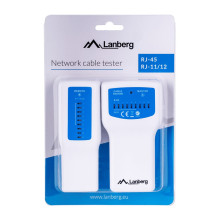 Lanberg NT-0402 network cable tester PoE tester Blue, White Lanberg NT-0402 network cable tester PoE tester Blue, White