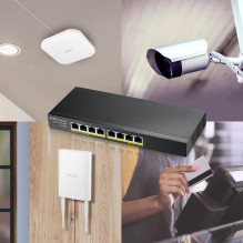 Zyxel GS1915-8EP Managed L2 Gigabit Ethernet (10 / 100 / 1000) Power over Ethernet (PoE) Black