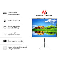 Projection Screen With 200x200 Tripods Maclean MC-680
