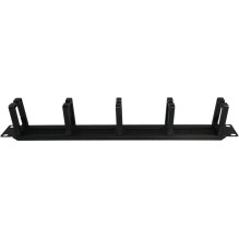Alantec PK048 1U 19' kabelių organizatorius su šlifuota įvore, 5 plastikiniais laikikliais Alantec PK048 1U 19' kabelių organizatorius su šlifuota įvore, 5 plastikiniais laikikliais