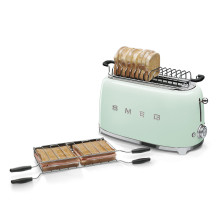 Toaster - Smeg TSF02PGEU 2-Tier Wide With 6 Browning Levels Pastel Green
