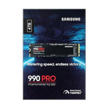 SSD, SAMSUNG, 990 PRO, 4TB, M.2, PCIe Gen4, NVMe, TLC, Write speed 6900 MBytes / sec, Read speed 7450 MBytes / sec, 2.3m