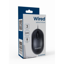 MOUSE USB OPTICAL / BLACK MUS-U-01 GEMBIRD MOUSE USB OPTICAL / BLACK MUS-U-01 GEMBIRD