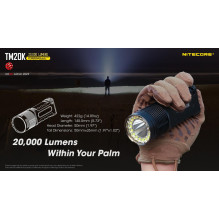 FLASHLIGHT TINY MONSTER SERIES / 20000 LUMENS TM20K NITECORE