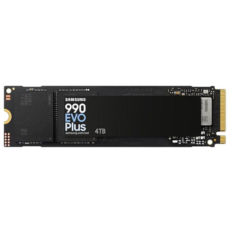 SSD, SAMSUNG, 990 EVO Plus, 4TB, M.2, PCIe Gen5, NVMe, TLC, Write speed 6300 MBytes / sec, Read speed 7250 MBytes / sec,