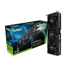Vaizdo plokštė, PALIT, NVIDIA GeForce RTX 5060 Ti, 16 GB, GDDR7, 128 bitų, PCIE 5.0 16x, 1750 MHz atmintis, trijų lizdų 