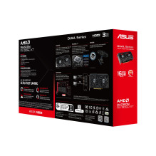 Graphics Card, ASUS, AMD Radeon RX 9060 XT, 16 GB, GDDR6, 128 bit, PCIE 5.0 16x, Dual Slot Fansink, DUAL-RX9060XT-16G