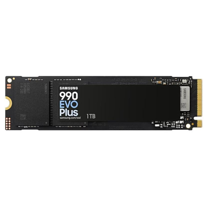 SSD, SAMSUNG, 990 EVO Plus, 1TB, M.2, PCIe Gen5, NVMe, TLC, Write speed 6300 MBytes / sec, Read speed 7150 MBytes / sec,