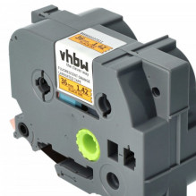 Etikečių juostos kasetė pakeičia Brother TZE-B61 36 mm, juoda ant neoninės oranžinės spalvos