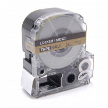 Juostos kasetė pakeičia Epson LC-6KBM, 24 mm, juoda ant aukso