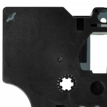 Industrial nylon label ribbon cassette replaces Dymo 18491 19mm, black on yellow