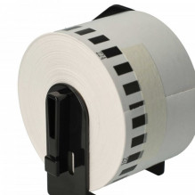Ištisinės etiketės, pvz., Brother DK-N55224, 54 mm x 30,48 m, juodas ant balto