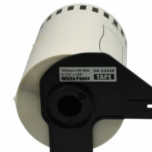 Ištisinės etiketės, pvz., Brother DK-22246, 103 mm x 30,48 m, juodas ant balto