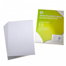 100x A4 sheets with 2400 universal labels 63.5x33.9mm
