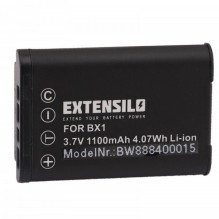 EXTENSILO baterija, skirta Sony, pvz., NP-BX1 ir tt 1100 mAh