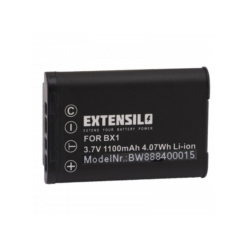 EXTENSILO baterija, skirta Sony, pvz., NP-BX1 ir tt 1100 mAh