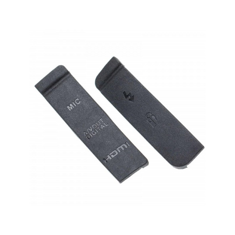 HDMI / MIC + Remote Rubber / Connector Cover for Canon EOS 7D, black