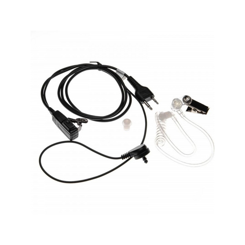 Security Headset with PTT microphone for Icom IC-F21S etc.