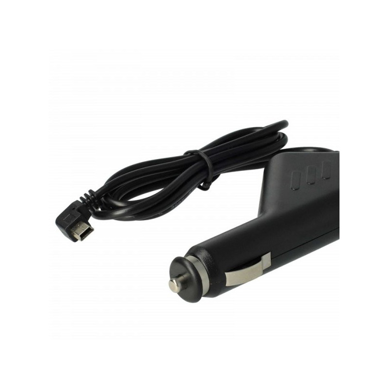 Car charging cable for mini USB with 1A charging current, 90° plug