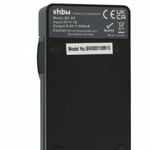 vhbw micro USB baterijų įkroviklis tinka Panasonic VW-VBN130 ir kt.
