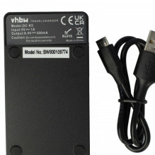 vhbw micro USB baterijų įkroviklis tinka Nikon EN-EL3, Fuji NP-150 ir kt.