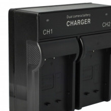 vhbw dvigubas įkroviklis, skirtas Sony NP-BN1, NP-Fe, Casio NP-120