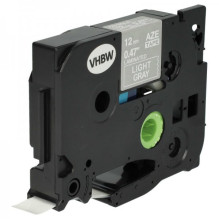 Label ribbon cassette Brother TZe-MQL35, 12mm, white on light grey (matt)