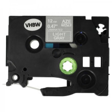 Label ribbon cassette Brother TZe-MQL35, 12mm, white on light grey (matt)