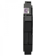 Label ribbon cassette replaces Brother Tze-MQF31, 12mm 8m, black on pastel purple