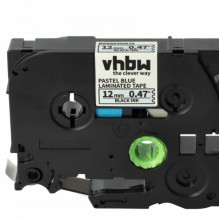 Label ribbon cassette replaces Brother Tze-MQ531, 12mm 8m, black on pastel blue