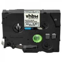 Label ribbon cassette replaces Brother Tze-MQ531, 12mm 8m, black on pastel blue