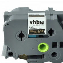 Etikečių juostos kasetė pakeičia Brother TZE-364 36 mm, auksinė juoda